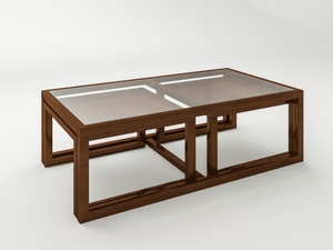 MESSINE - Wood and glass coffee table _ HUGUES CHEVALIER